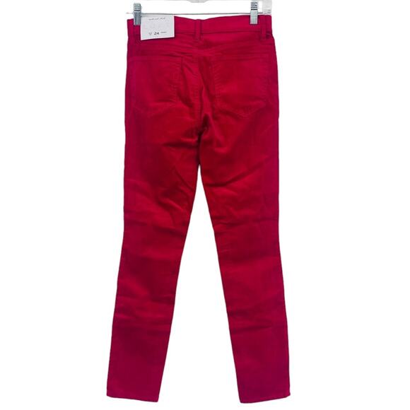 Loft Raspberry Velvet Skinny Pants - Picture 3 of 8